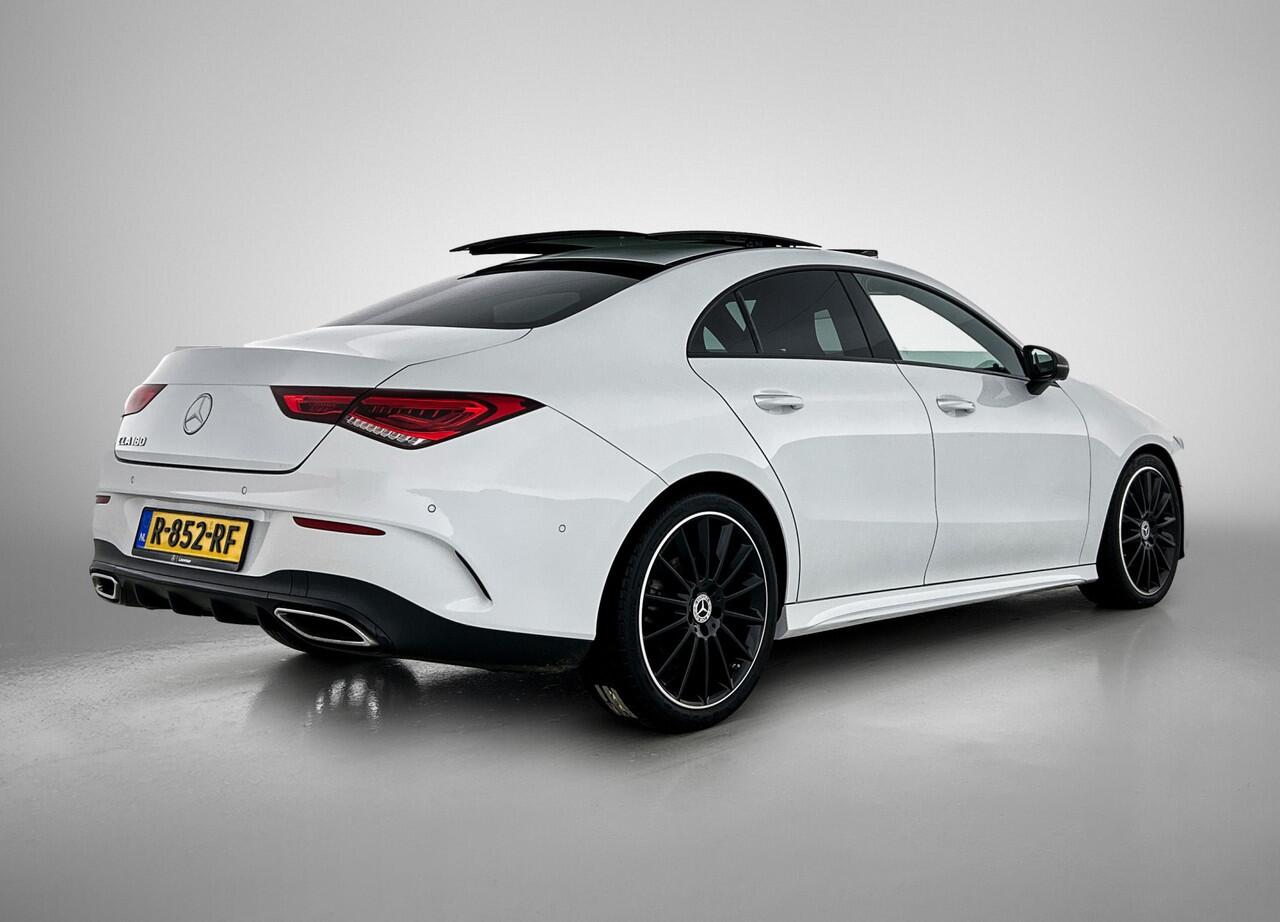 Mercedes-Benz CLA-KLASSE 180 AMG Line | Panoramadak | Sfeerverlichting | 19 Inch AMG velgen | Distronic | 360°-camera | Inclusief 24 maanden MB Certified garantie voor Europa.