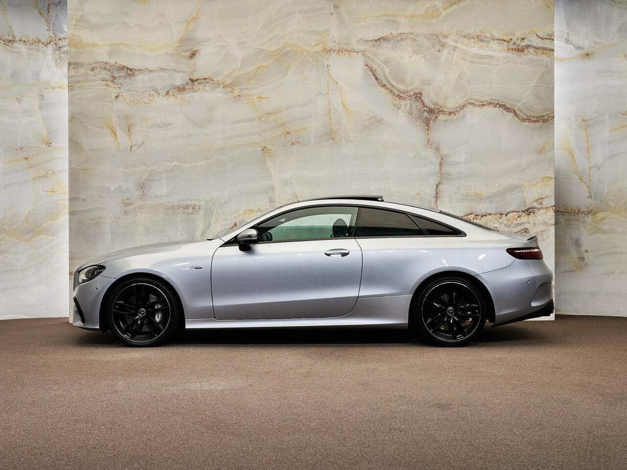 Mercedes-Benz E-KLASSE Coupé AMG 53 4Matic+, pano, perf.uitlaat, Burmester, memory, 360° camera, DISTRONIC+, multibeam, privacy, NP139k