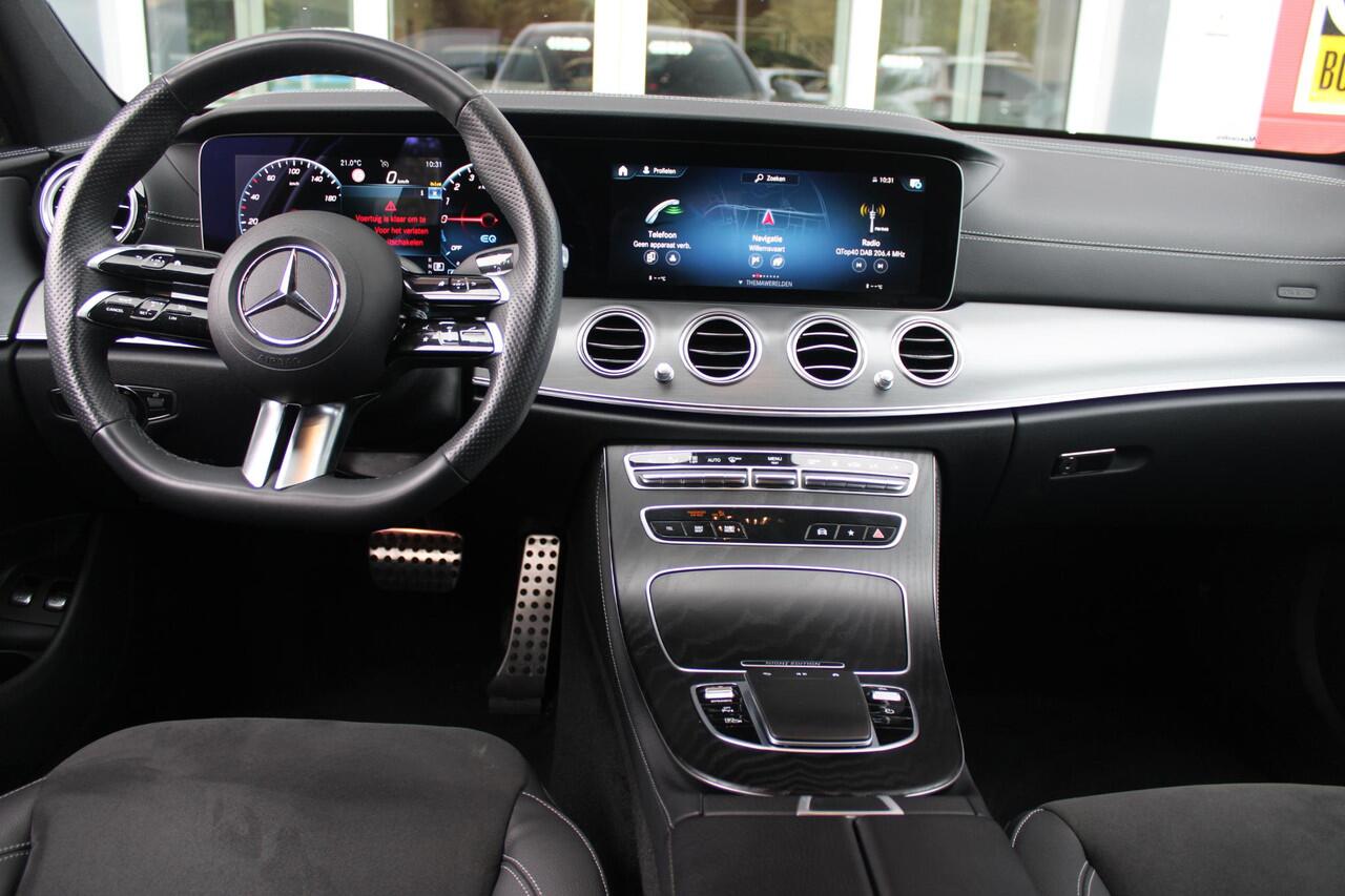 Mercedes-Benz E-KLASSE 300e BUSINESS SOLUTION AMG NIGHT EDITION | AMG-STYLING | LICHTMETALEN VELGEN 19" | 360° CAMERA | | TREKHAAK | MULTIBEAM MATRIX LED KOPLAMPEN | LED ACHTERLICHTEN | ELEKTRISCH VERSTELBARE VOORSTOELEN MET GEHEUGEN FUNCTIE | ALCANTARA / KUNSTLEDEREN BEKLEDIN