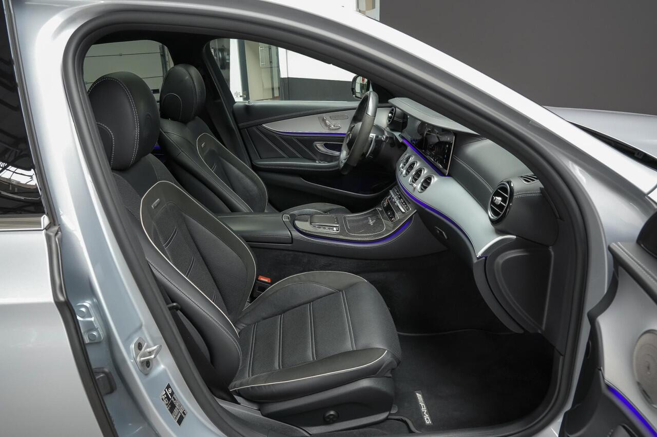 Mercedes-Benz E-KLASSE AMG 63 S 4MATIC+ |keramische remmen|panoramadak|Burmester|sportuitlaat|360 camera|memory|multibeam LED|Apple Carplay|blind spot|20" lichtmetalen velgen|
