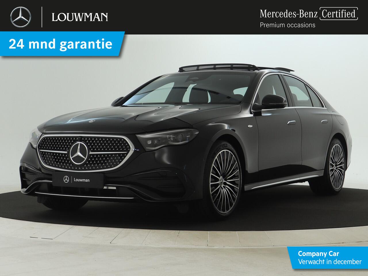 Mercedes-Benz E-KLASSE 300e Sport Edition | Nappa zwart leder | Trekhaak elektr. | Panorama Schuif/kanteldak | SUPERSCREEN dashboard | Burmester Sound | Distronic | Memory voorstoelen pakket met verwarming en ventilatie | Winter pakket | KEYLESS GO-pakket | Zonneschermen pakket