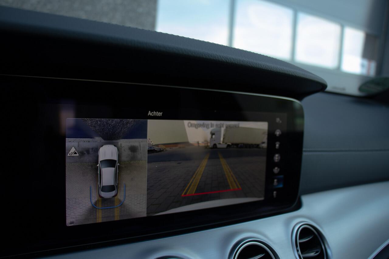 Mercedes-Benz E-KLASSE 300 e 4MATIC AMG Line | E300 Hybride | Pano | Matrix LED | Burmester | Night | Keyless | Adapt. Cruise | Trekhaak | 20 Inch | 360 | Carplay | DAB | Trekhaak | Sfeer | Dodehoek | Lane Assist | BTW | Dealer Onderhouden | Garantie