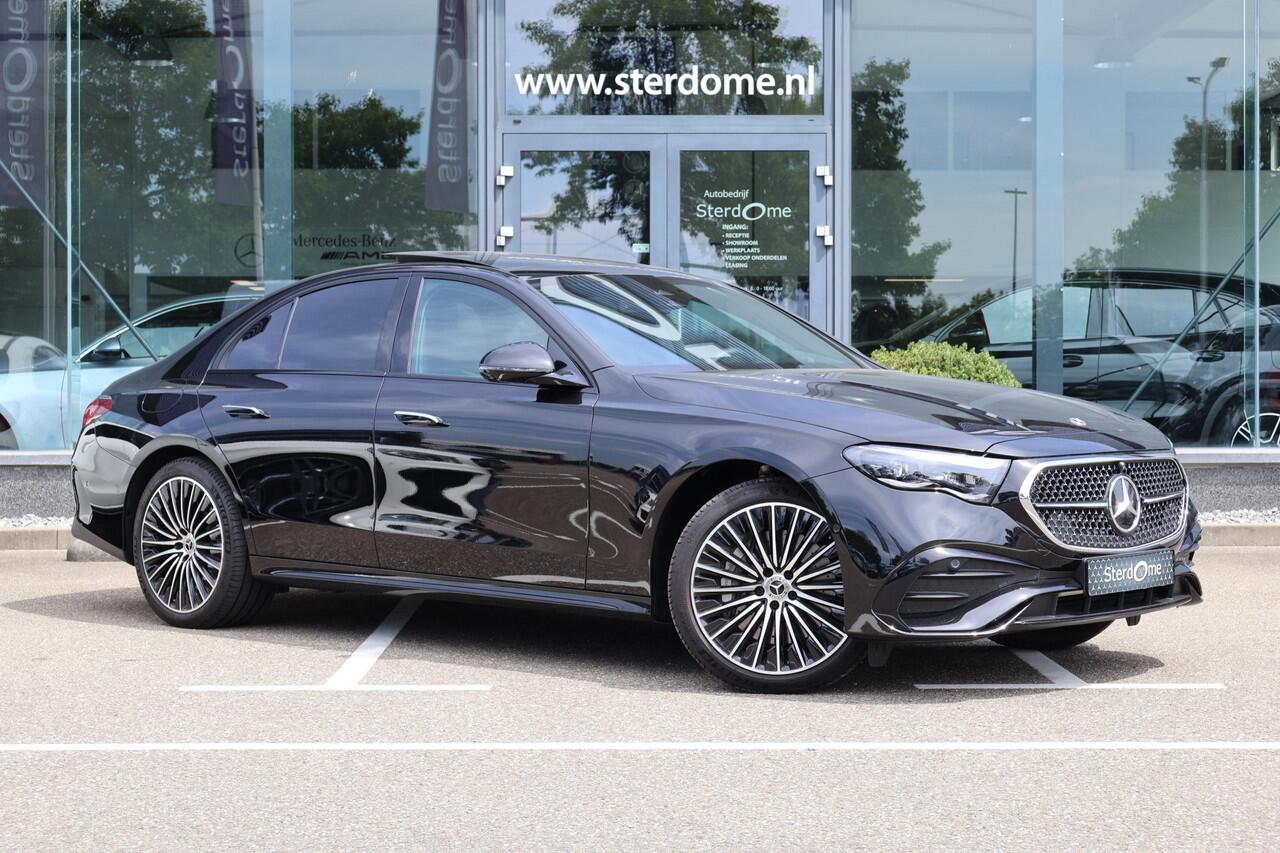 Mercedes-Benz E-KLASSE 300 e AMG Line l Panoramadak l 360 Camera l Head-up l DISTRONIC l Night pakket lBurmester 4 D l Digital Light l Keyless Go l I MBUX l Night pakket I Memory stoelen I Essenhout I Augmented Reality I Stoelverwarming l