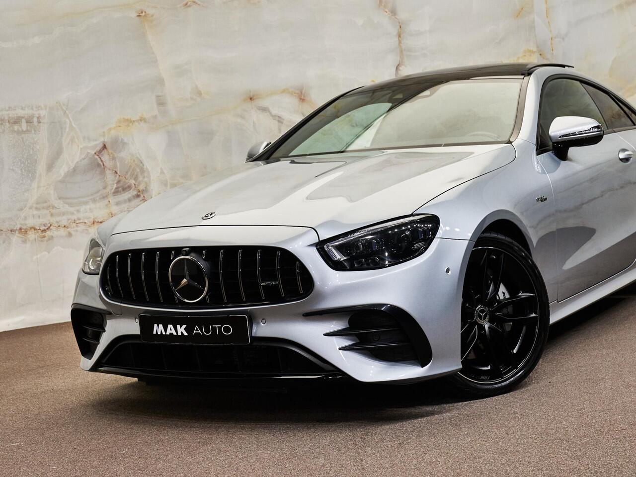 Mercedes-Benz E-KLASSE Coupé AMG 53 4Matic+, pano, perf.uitlaat, Burmester, memory, 360° camera, DISTRONIC+, multibeam, privacy, NP139k