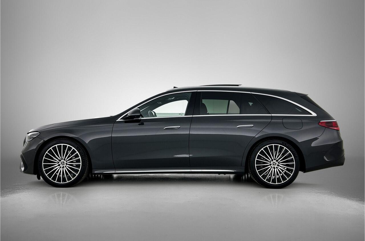 Mercedes-Benz E-estate 300 e Sport Edition AMG Line | Panorama Schuif-Kanteldak | 20 Inch AMG Velgen | Apple CarPlay | Distronic | Alarm Klasse 3 | DIGITAL Light. Inclusief 24 maanden MB Certified garantie voor Europa.