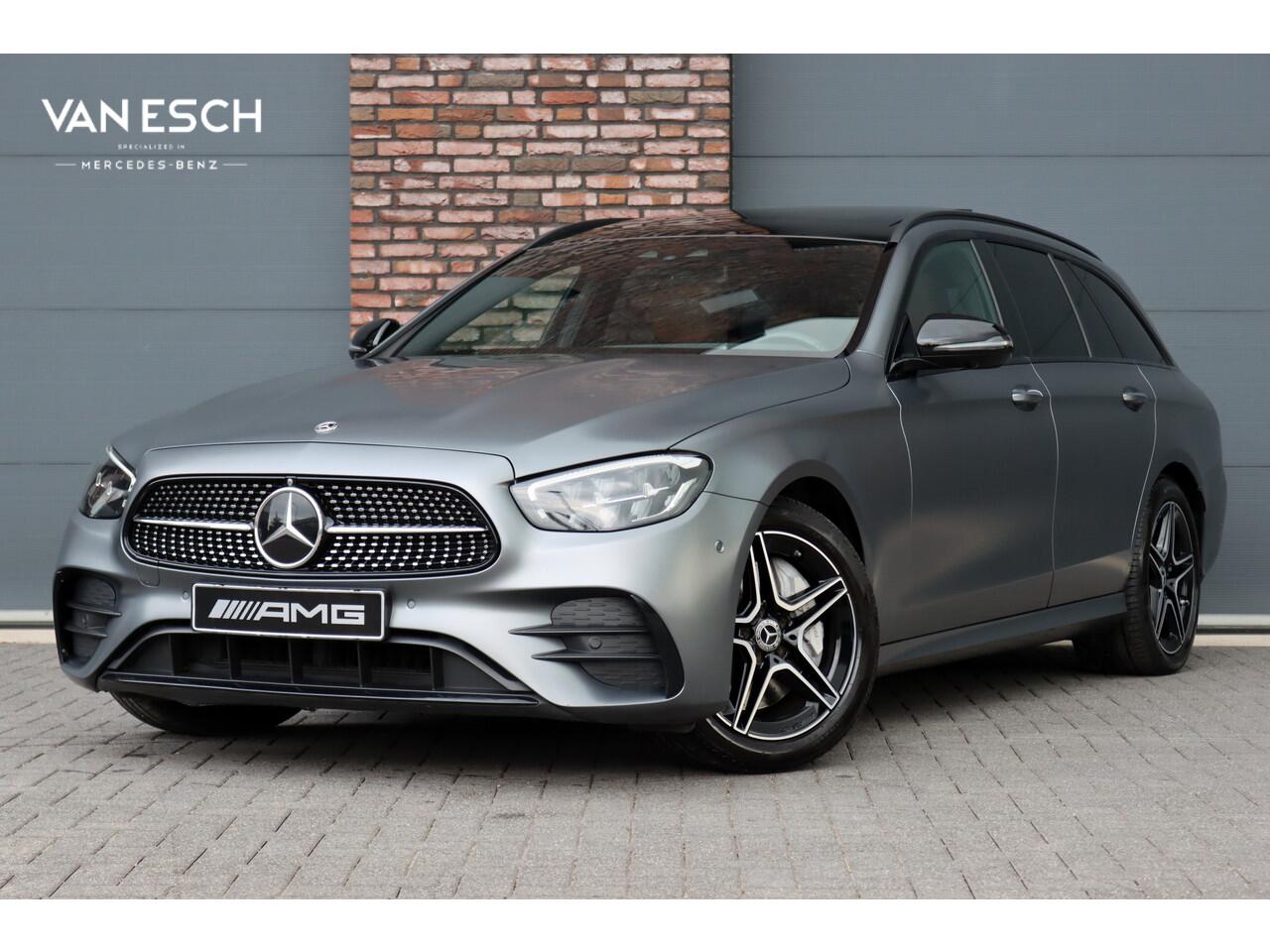 Mercedes-Benz E-estate 300 de Premium+ AMG Line | Distronic+ | Panoramadak | Burmester | Keyless Go | Rijassistentiepakket | Surround Camera | Leder |