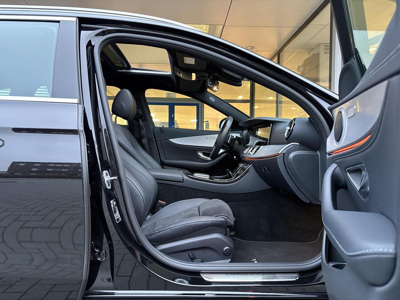 Mercedes-Benz E-estate 300 e AMG Line PHEV | Elek. Wegklapbare Trekhaak | Open dak | Multibeam | Stoelverwarming | Achteruitrijcamera | Adaptive Cruise Control