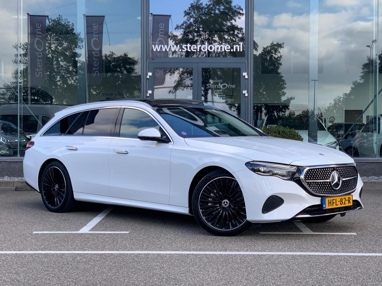 Mercedes-Benz E-estate 300 e Avantgarde l Panoramadak l AMG Multispaak l Burmester l DISTRONIC plus l Niveauregeling l DIGITAL LIGHT l 360 gr Camera l Winterpakket l Apple & Android auto l Memory pakket l Stoelverwarming l