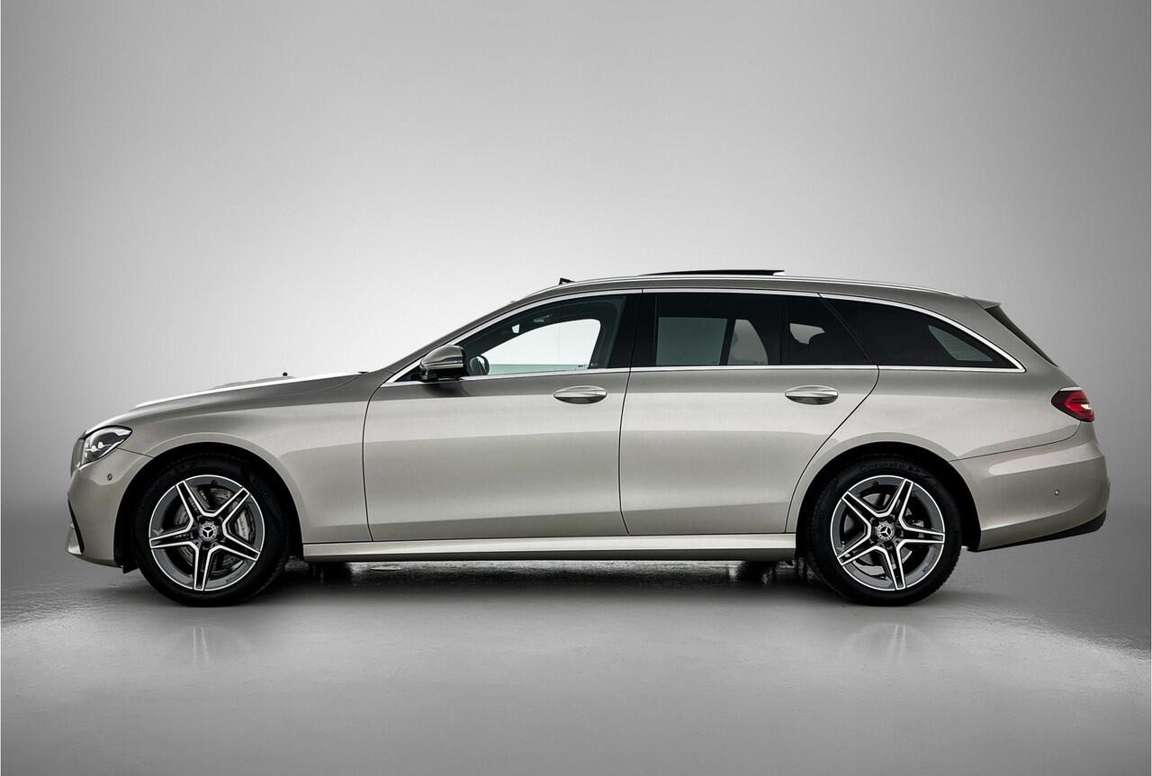 Mercedes-Benz E-estate 300 e Business Solution AMG | Panorama schuif/kanteldak | Trekhaak af fabriek wegklapbaar | Lederen bekleding | Alarm SCM3 | 360gr Camera | Inclusief 24 maanden Mercedes-Benz Certified garantie voor Europa.