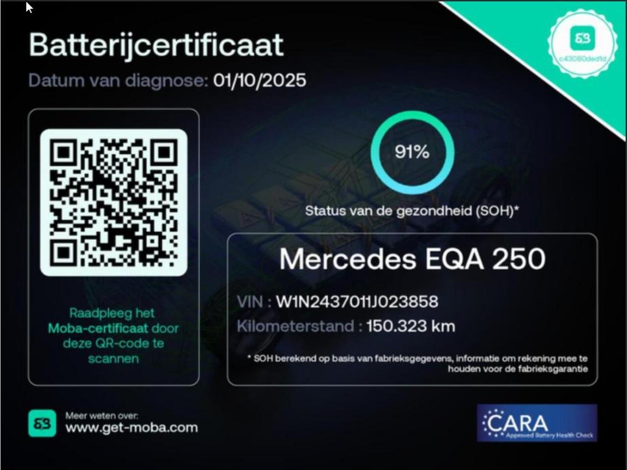 Mercedes-Benz EQA 250 Business Solution Luxury 67 kWh SOH 91% | Navigatie | Camera | Stoelverwarming