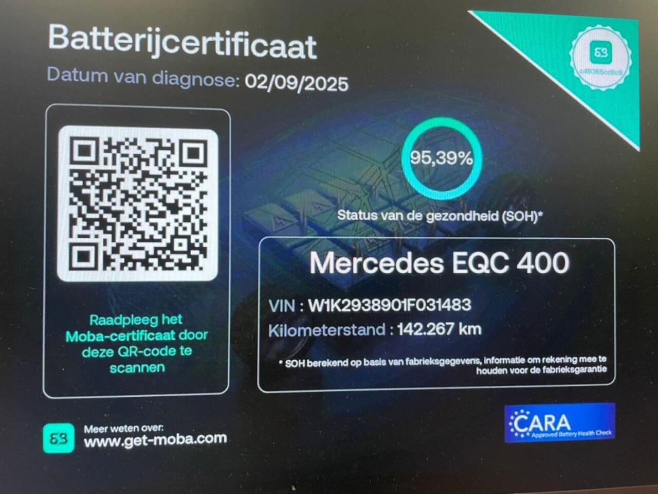 Mercedes-Benz EQC 400 4MATIC Business Solution Luxury 80 kWh - Carplay, Leer, Camera, SOH 95%