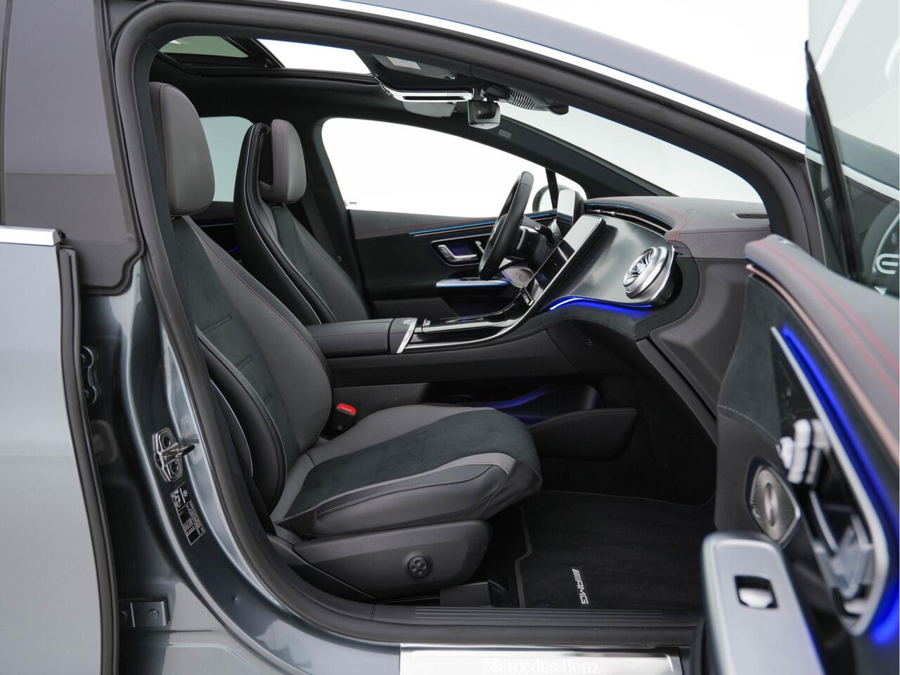Mercedes-Benz EQE 350+ Launch-Edition AMG-Line 91 kWh [ 3-Fase ] Aut. *PANO | BURMESTER-SURROUND | ADAPTIVE-CRUISE | BLINDSPOT | LEATHER-MICROFIBRE | FULL-LED | AMBIENT-LIGHT | MEMORY-PACK | DIGI-COCKPIT | SPORT-SEATS | CAMERA | KEYLESS | DAB+ | CARPLAY |