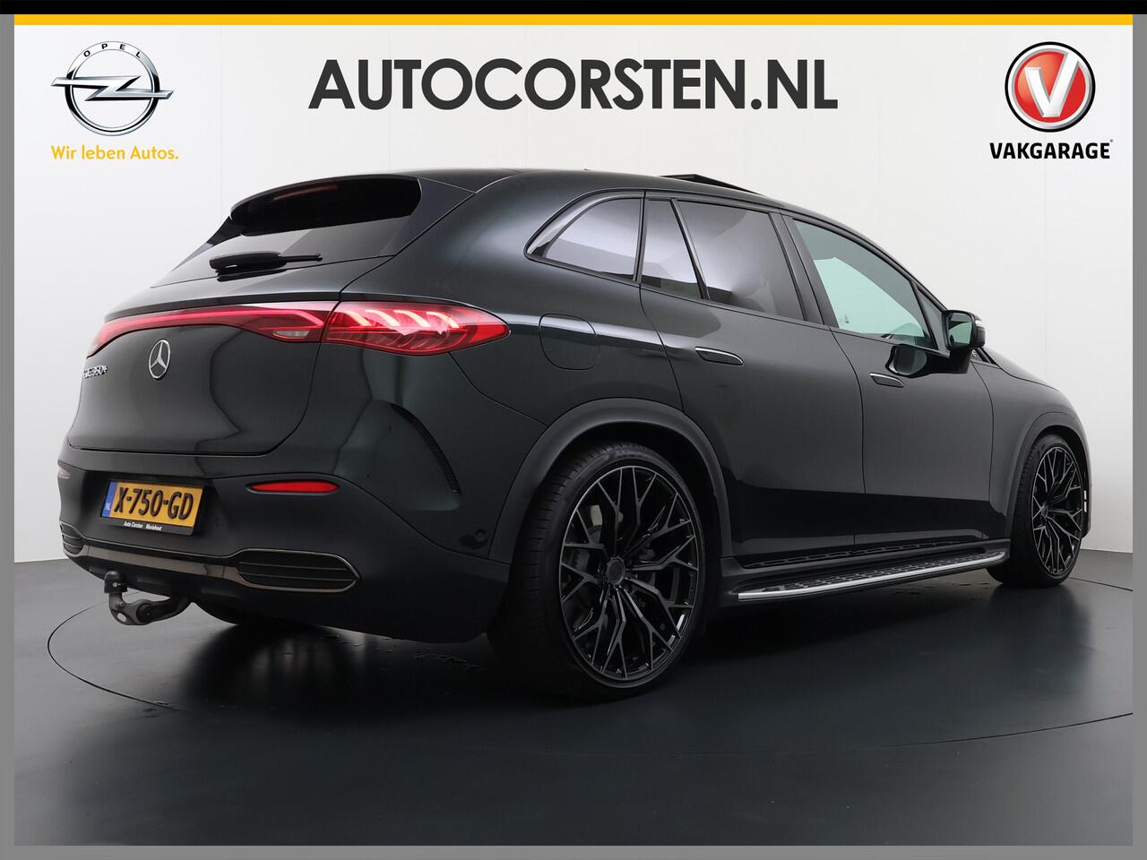 Mercedes-Benz EQE SUV 350+ AMG Line 105kwh PanoramaDak Airmatic 22"Concave Velgen Night+Premium Pack Burmester®Surround Trekhaak Distronic plus Adap.Cruise 360°Camera Navi Ecc Warmtepomp Apple Carplay Android Auto Memory Stoelen+Verwarmd Stuurverwarming Active-Park-assist 
