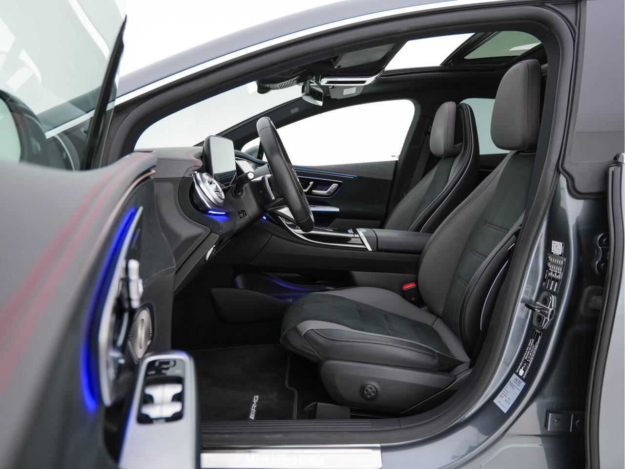 Mercedes-Benz EQE 350+ Launch-Edition AMG-Line 91 kWh [ 3-Fase ] Aut. *PANO | BURMESTER-SURROUND | ADAPTIVE-CRUISE | BLINDSPOT | LEATHER-MICROFIBRE | FULL-LED | AMBIENT-LIGHT | MEMORY-PACK | DIGI-COCKPIT | SPORT-SEATS | CAMERA | KEYLESS | DAB+ | CARPLAY |