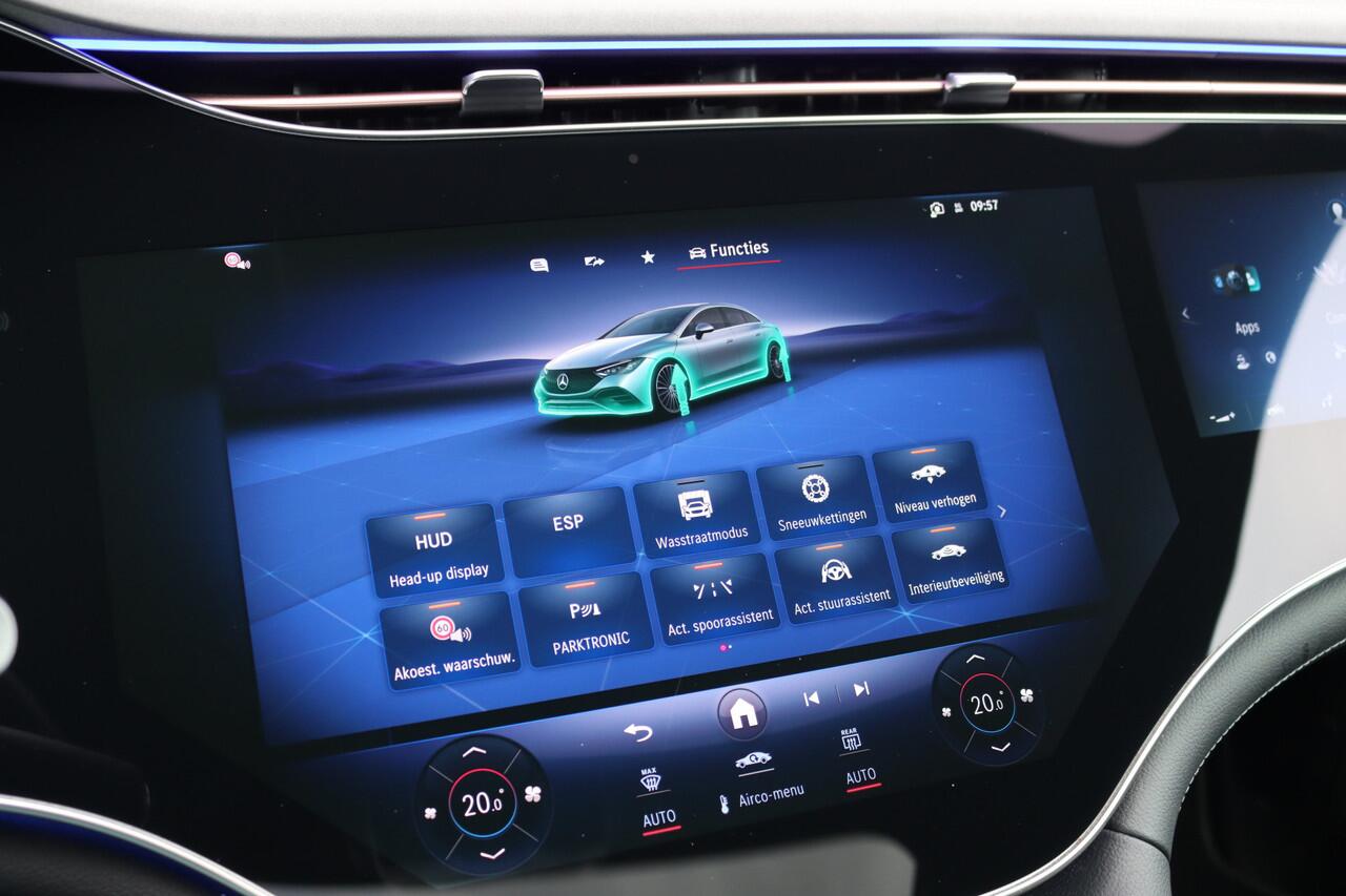 Mercedes-Benz EQE 300 Premium AMG Line 89 kWh | Hyperscreen | Airmatic | Achterasbesturing | Distronic+ | Stoelventilatie | Burmester | HUD | Verwarmd Stuurwiel | Digital Light | Panoramadak | Warmtepomp |