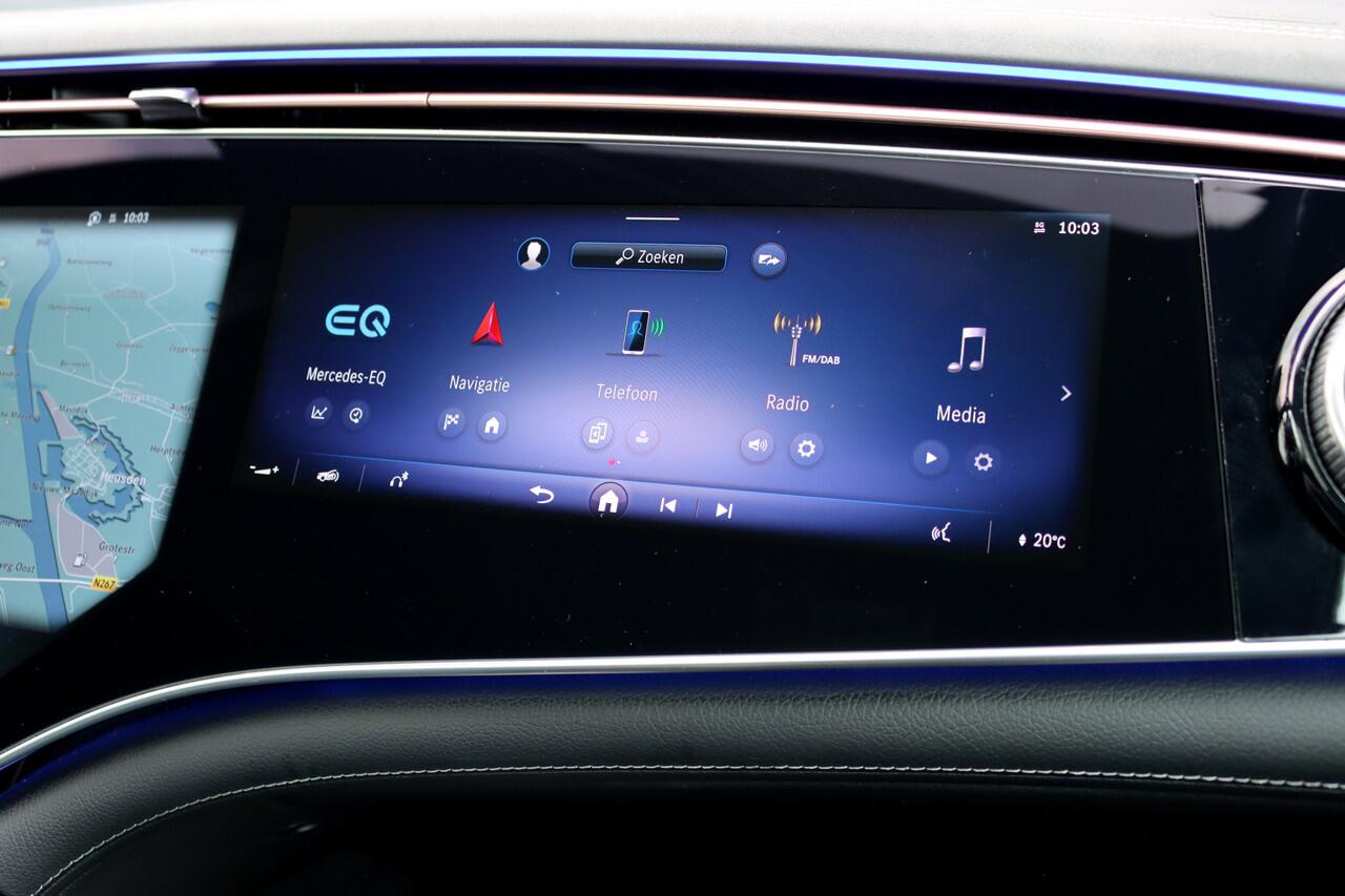 Mercedes-Benz EQE 300 Premium AMG Line 89 kWh | Hyperscreen | Airmatic | Achterasbesturing | Distronic+ | Stoelventilatie | Burmester | HUD | Verwarmd Stuurwiel | Digital Light | Panoramadak | Warmtepomp |