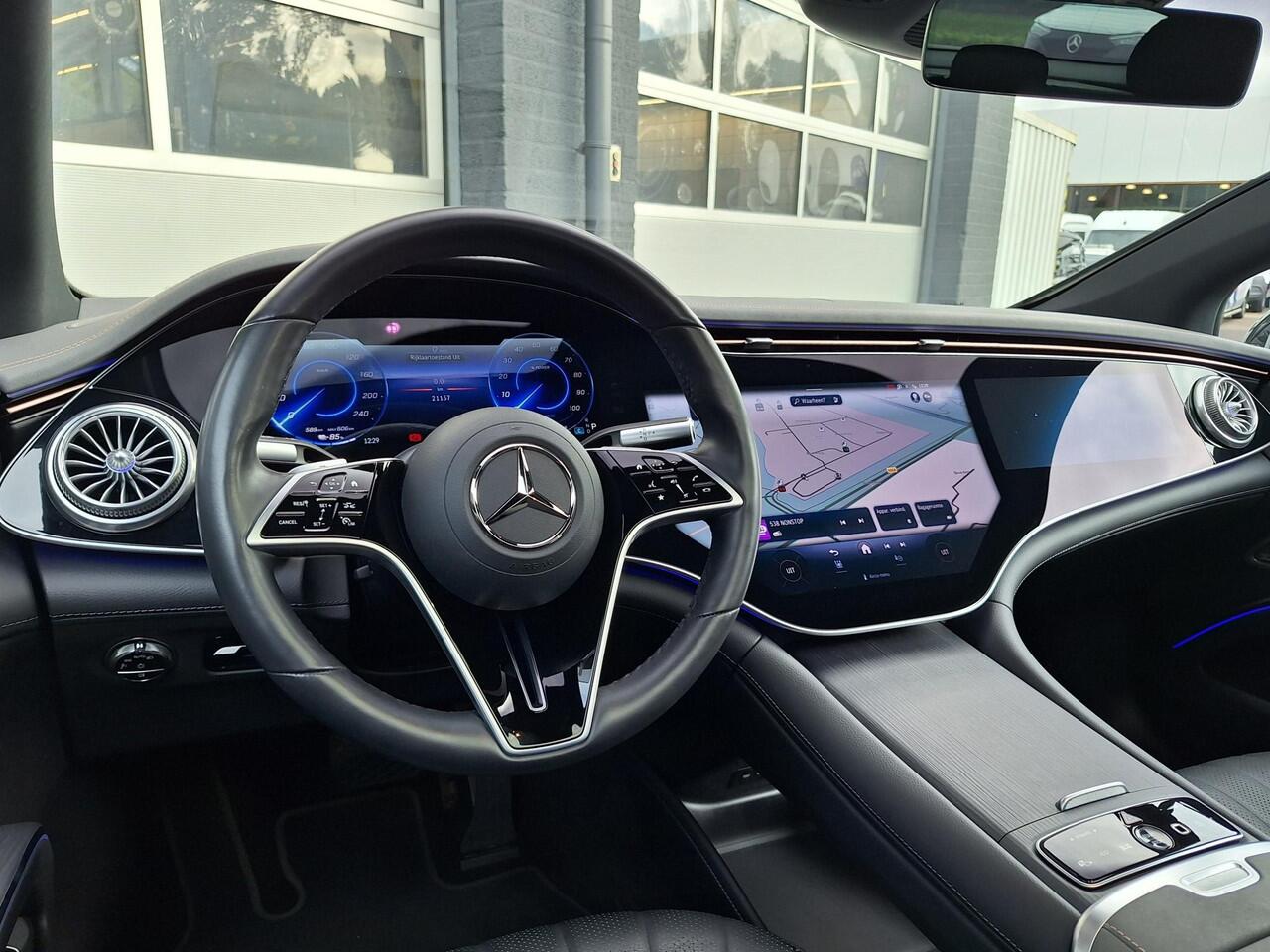 Mercedes-Benz EQS 450+ AMG Line | Panoramadak | Premium+ | MBUX Hyperscreen | Achterasbesturing | Massage stoelen| Night pakket | Burmester | Head-up Display | 360° Camera | Digital light | Memory pakket | Keyless-GO | Elektrische achterklep