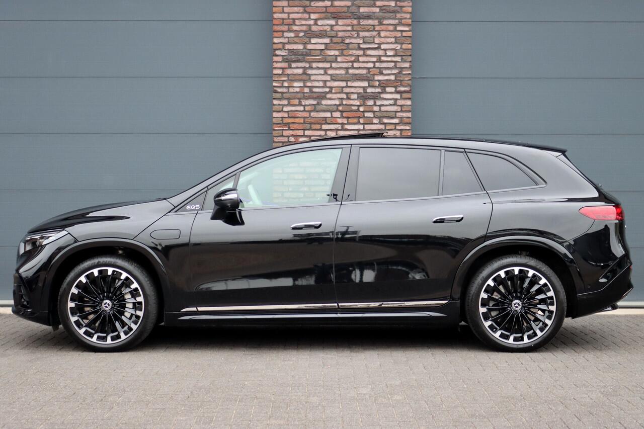 Mercedes-Benz EQS SUV 450 4MATIC AMG Line 118 kWh | Facelift | Hyperscreen | Achterasbesturing | Airmatic | Distronic+ | Massage | Burmester | Trekhaak | Verwarmd Stuurwiel | HUD | Stoelventilatie |