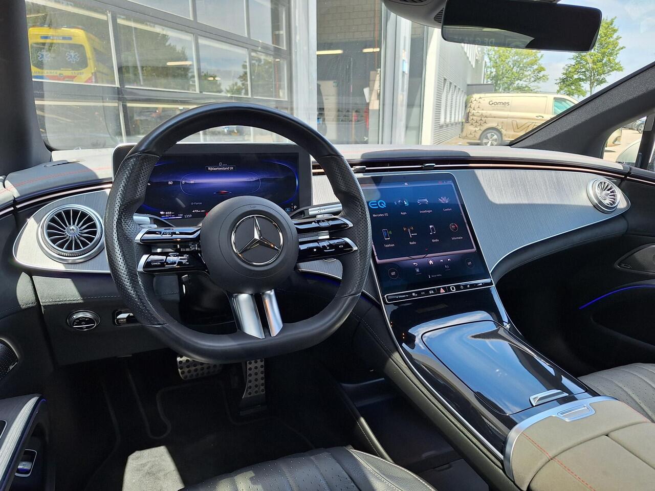 Mercedes-Benz EQS 450+ AMG Line 108 kWh | Panoramadak | Trekhaak | Burmester | 360° camera | Achterasbesturing | Memory pakket | HUD | DIGITAL LIGHT | Keyless-GO | Elektrische achterklep