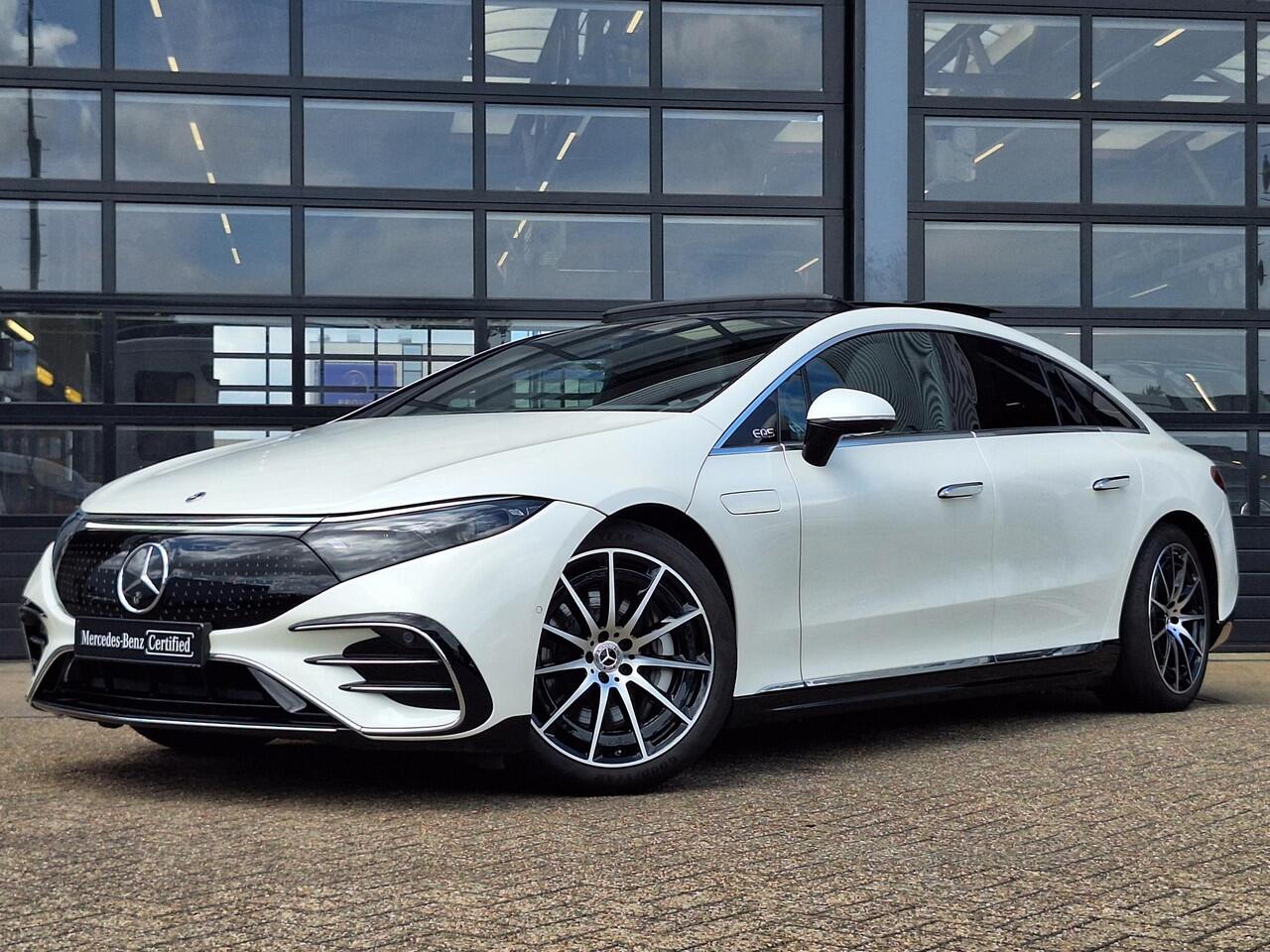 Mercedes-Benz EQS 450+ AMG Line 108 kWh | Panoramadak | Trekhaak | Burmester | 360° camera | Achterasbesturing | Memory pakket | HUD | DIGITAL LIGHT | Keyless-GO | Elektrische achterklep