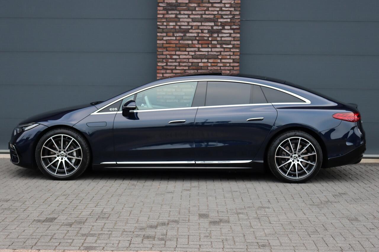 Mercedes-Benz EQS 450+ AMG Line 108 kWh | Hyperscreen | Luchtvering | Achterasbesturing | Distronic | Burmester | Memory | Keyless Go | Warmtepomp | Elek. Zitplaatsen Achter |