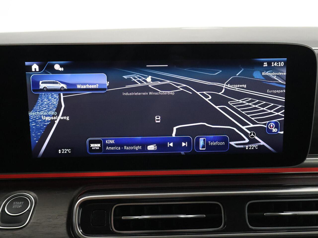 Mercedes-Benz EQV 300 L2 Avantgarde 90 kWh | Burmester | MultiBeam LED | Stoelverwarming | Navigatie | 360 camera | Climate Control | Cruise Control | Dodehoekassistent |