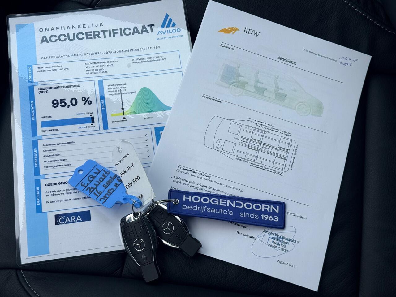 Mercedes-Benz EQV 300 90kWh SoH 95 % L3 Extra Lang - TAXI Pakket - 8 Zits - Leder - elc. Schuif