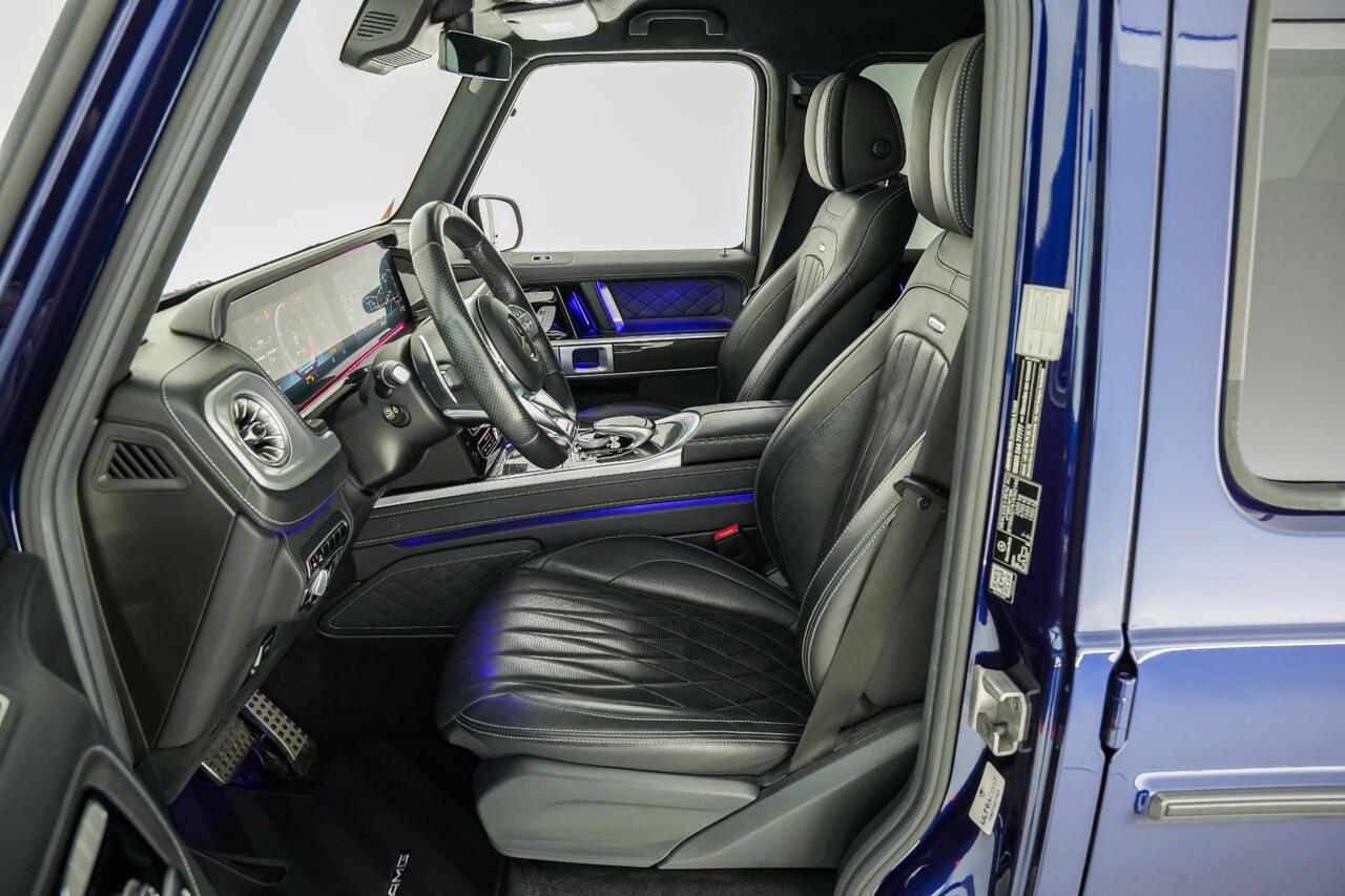 Mercedes-Benz G-KLASSE G63 AMG 585pk |BTW|garantie tot 12-2027|schuif\kantel|Burmester|drivers package|massage|memory|360 camera|trekhaak|stoelverwarming + ventilatie|