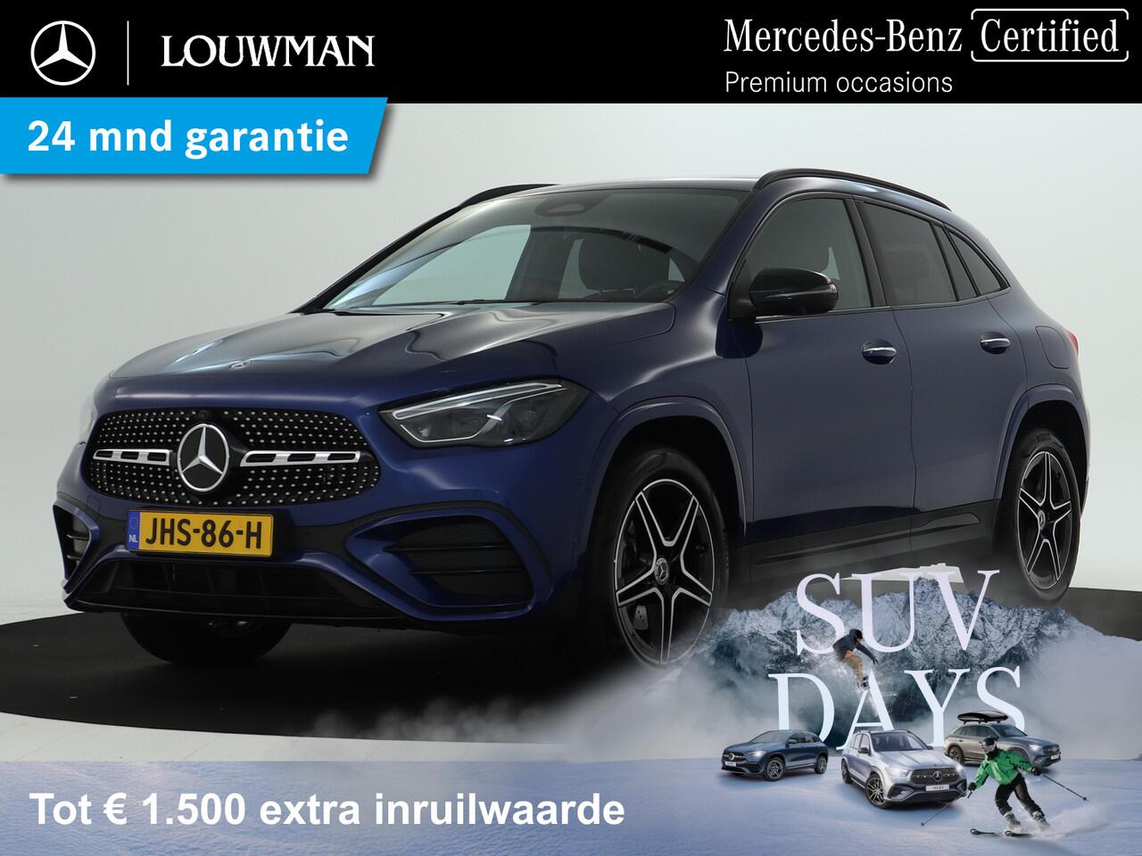 Mercedes-Benz GLA-KLASSE 250 e AMG Plug-In Hybride Edition AMG Line | Night Pakket | Distronic | 360° Camera | AC en DC Laden | MultiBeam Koplampen | Stuur en Stoeverwarming. Inclusief 24 maanden Mercedes-Benz Certified garantie voor Europa.