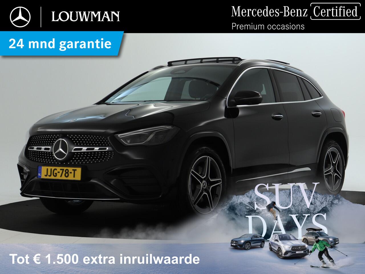 Mercedes-Benz GLA-KLASSE 250 e AMG Plug-In Hybride | AMG Line Premium Plus | Trekhaak | Distronic | Panorama Schuif-Kanteldak | 11 kW Laden | Stuur en Stoelverwarming. Inclusief 24 maanden MB Certified garantie voor Europa.