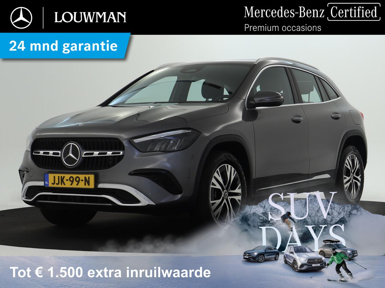 Mercedes-Benz GLA-KLASSE 250e Luxury Line Parkeersensoren + achteruitrijcamera | Spiegel pakket | Easy Pack achterklep | Winter pakket : Stuur en Stoelverwarming. Inclusief 24 maanden MB Certified garantie voor Europa.