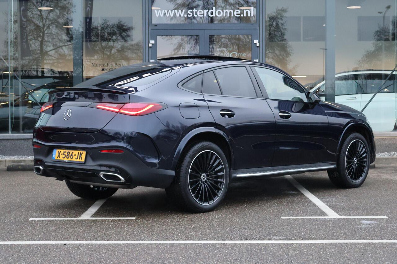 Mercedes-Benz GLC-KLASSE Coupé 300e 4MATIC AMG Line l Panoramadak l Niveau- regeling l KEYLESS GO l Rij-assistentie plus l Digital Light l Memory pakket l MBUX l 360 gr Camera l Trekhaak Wegklapbaar l DAB l Sfeerverlichting l Burmester l Night pakket l stoelverwarming V + A l