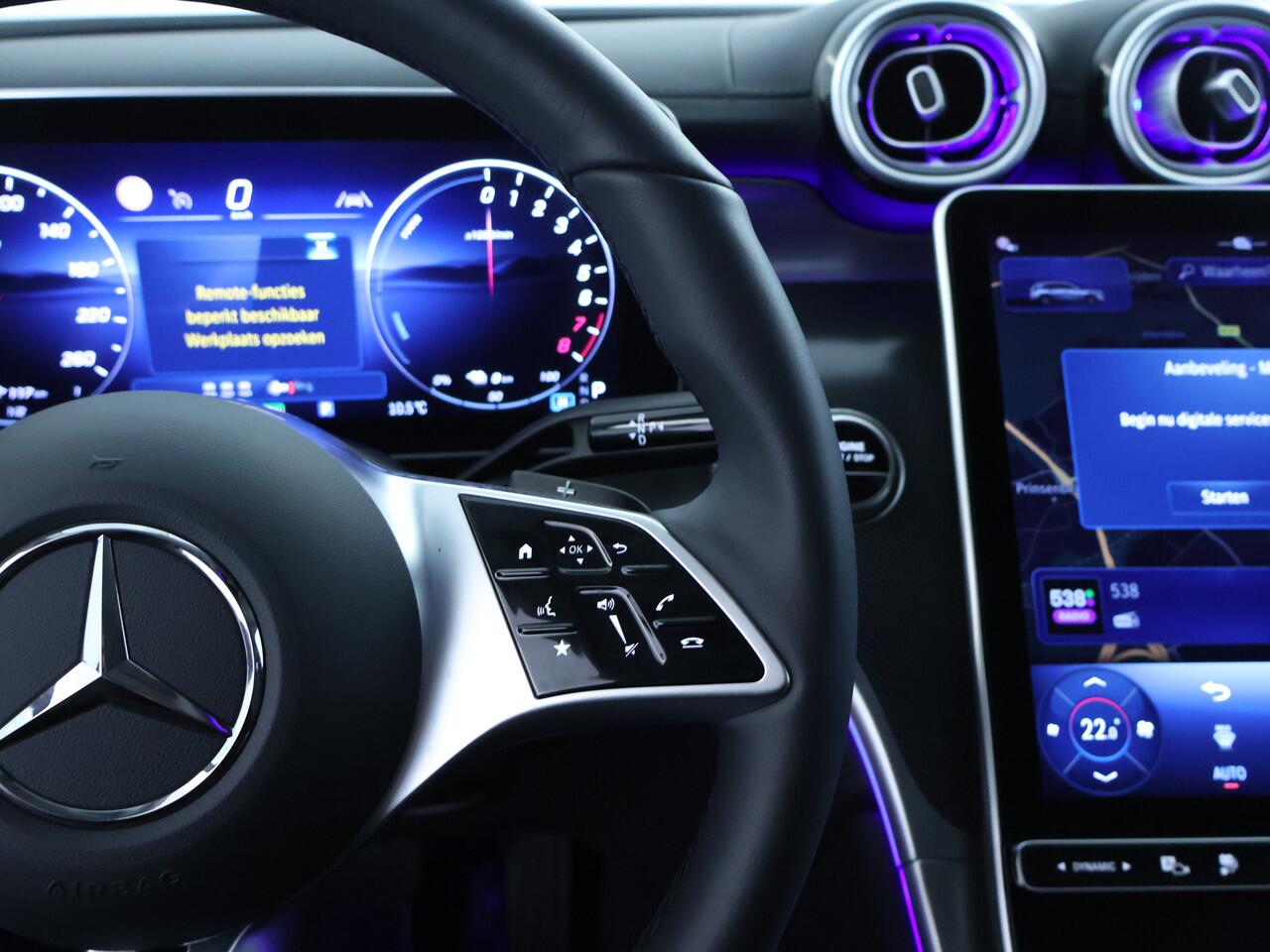 Mercedes-Benz GLC-KLASSE 300 e 4MATIC Plug-In Hybride Trekhaak | Sfeerverlichting | 19 Inch Velgen | Stuur en Stoelverwarming | Memory Voorstoelen. Inclusief 24 maanden MB Certified garantie voor Europa.