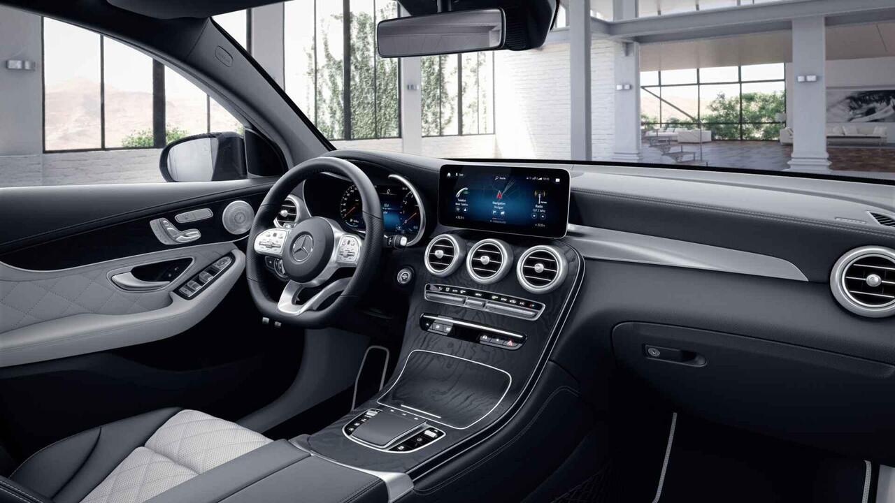 Mercedes-Benz GLC-KLASSE Coupé 200 Premium Plus | Night | Schuifdak | Burmester | Memory | Designo interieur | Trekhaak | Sfeerverlichting | 360 camera |