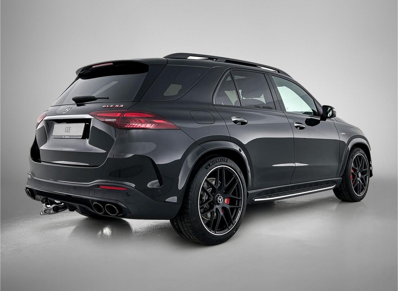 Mercedes-Benz GLE-KLASSE AMG 53 Hybrid 4MATIC+ Night Edition Premium Plus | Trekhaak | Verlichte treeplanken | Winterpakket | Remklauwen in rood | 22 inch AMG velgen | 360°-camera | AIR BALANCE pakket | Multibeam LED | Rijassistentiepakket | Dashcam |