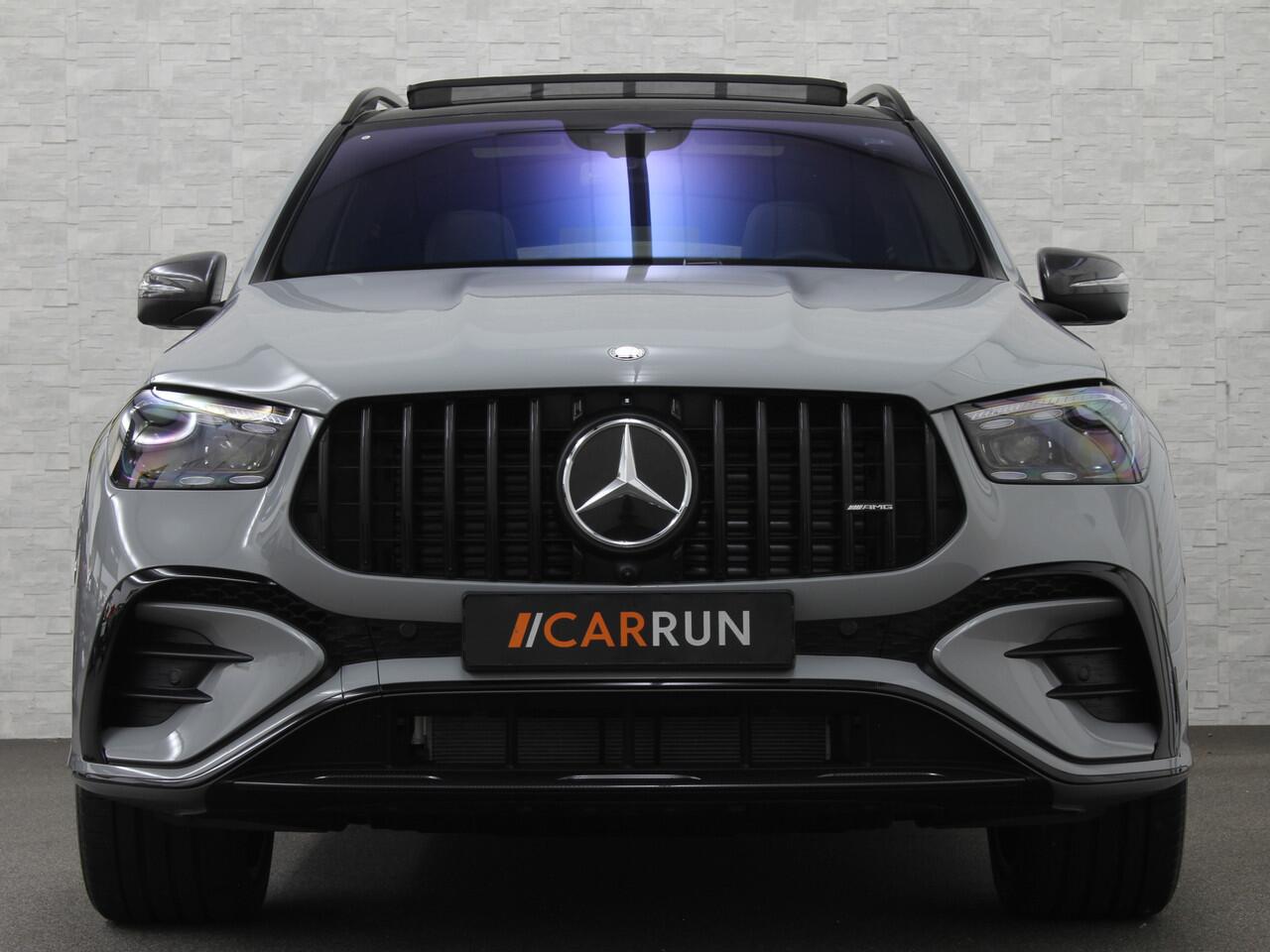 Mercedes-Benz GLE-KLASSE AMG 53 Hybrid | Nieuw! | Panorama | 360 Camera | ACC | Stoelventilatie | Burmester | Alpine-Grijs | Multi-Beam LED | Stoelverwarming V+A | Keyless-Go | Head-Up | AMG Drive-Unit | Trekhaak | 4-Zone Clima | Luchtvering | 22 inch | Magic-Vision | Standkachel