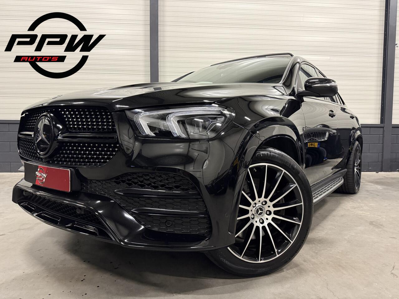 Mercedes-Benz GLE-KLASSE Coupé 350 e 4MATIC AMG PANO/LUCHTVERING/BURMESTER/TREKHAAK/HEAD-UP/ACC/CAMERA/MEMORY+MASSAGE/DISTRONIC/21"/BLACK STYLE/RECENT NOG GROTE OH BEURT GEHAD BIJ MERCEDES DEALER