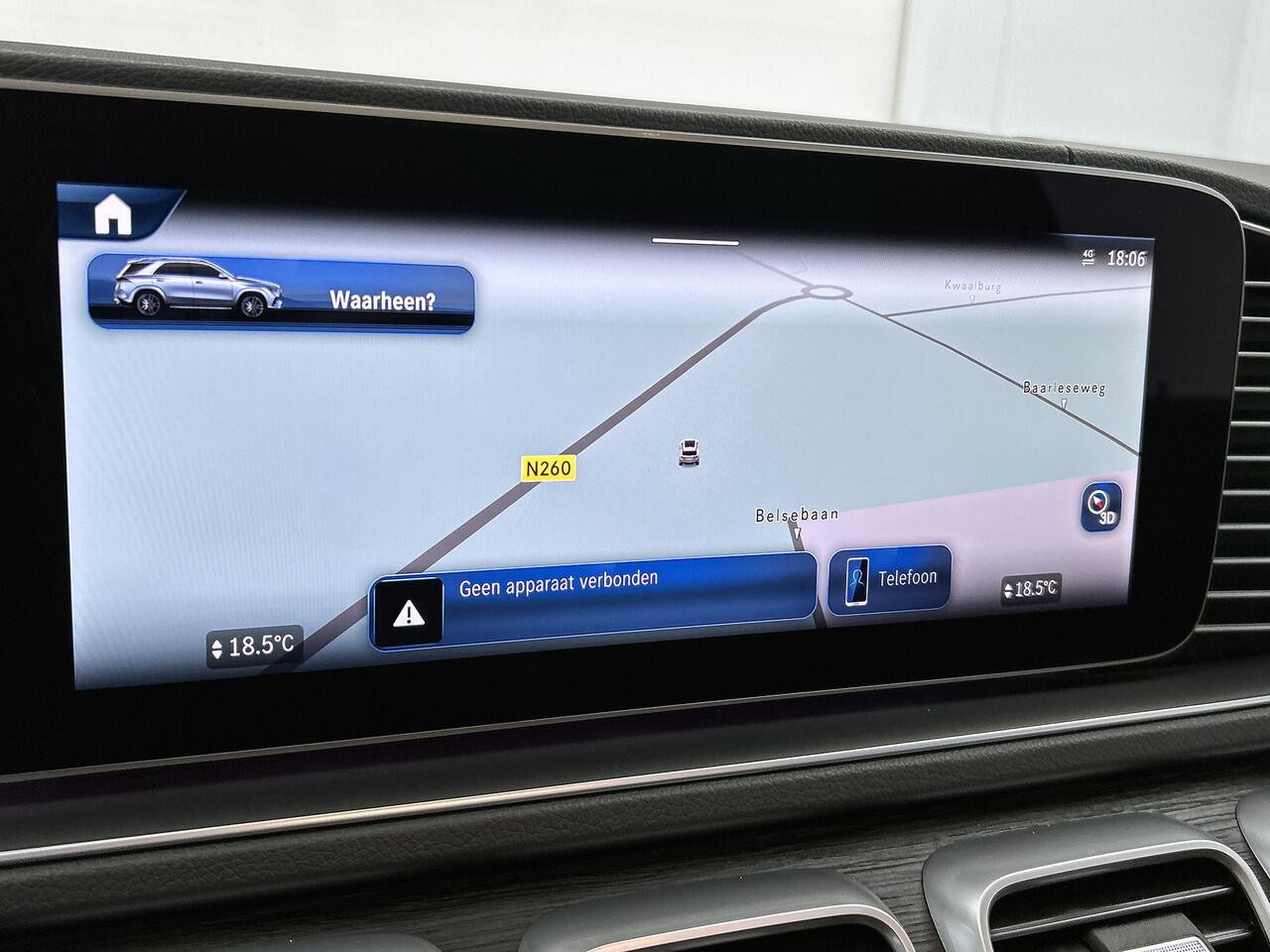 Mercedes-Benz GLE-KLASSE 400e 4MATIC AMG-line | Night pack | Trekhaak | Schuif-kanteldak | AIRMATIC | Burmester® 3D surround sound systeem | Leder | Adapt Cruise Control | 360gr Camera | Inclusief 24 maanden MB Certified garantie voor Europa.