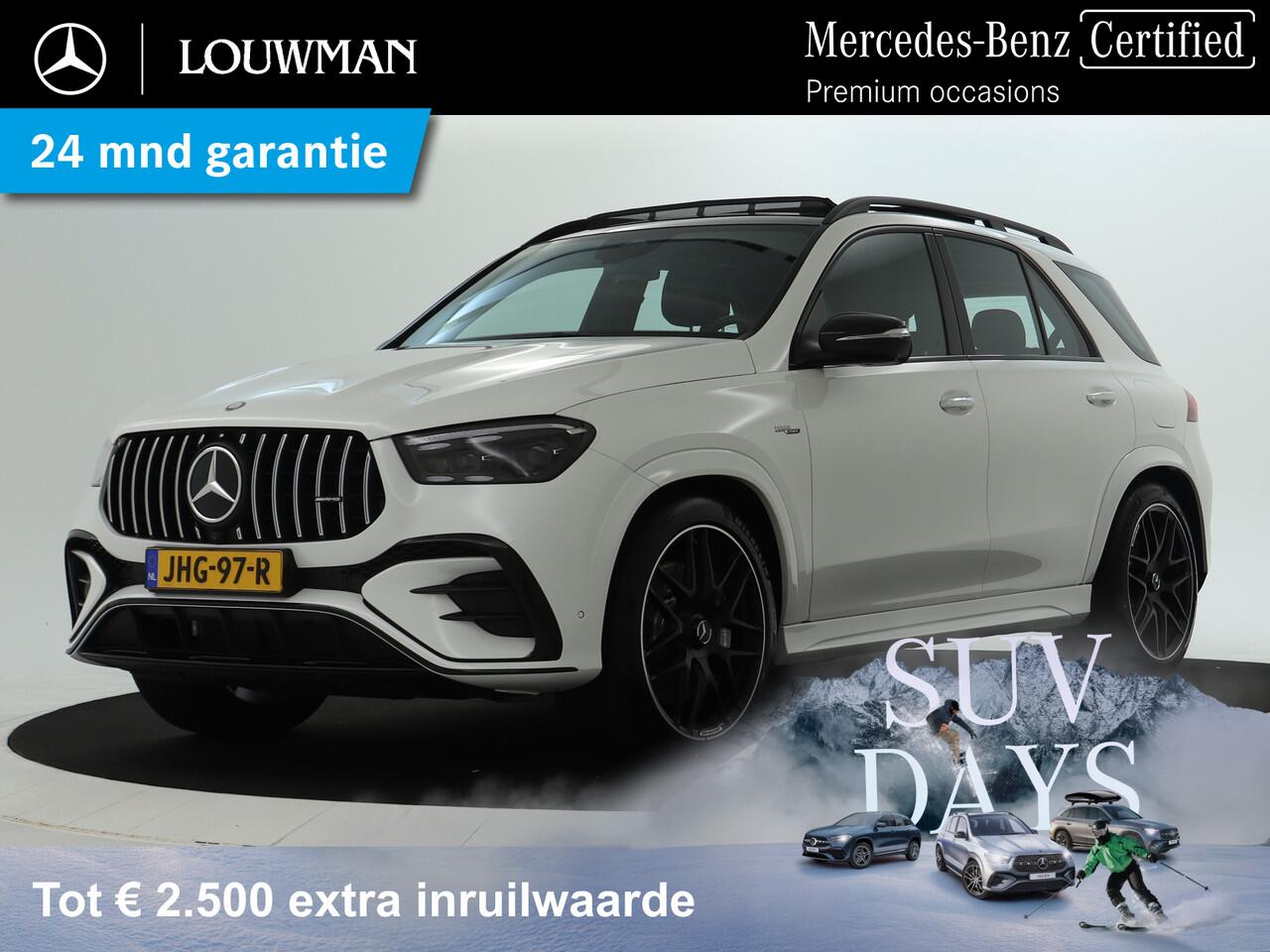 Mercedes-Benz GLE-KLASSE Mercedes-AMG 53 Hybrid 4MATIC+ | Trekhaak | Panorama svhuif/kanteldak | Burmester® | 22 Inch AMG Velgen | Alarm Klasse 3 | Memory Voorstoelen | 360°-Camera | Inclusief 24 maanden MB Certified garantie voor Europa.