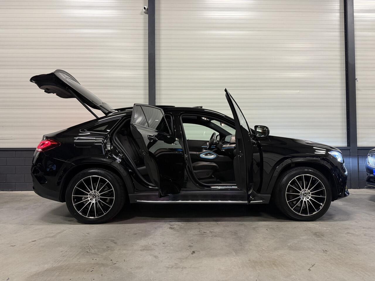 Mercedes-Benz GLE-KLASSE Coupé 350 e 4MATIC AMG PANO/LUCHTVERING/BURMESTER/TREKHAAK/HEAD-UP/ACC/CAMERA/MEMORY+MASSAGE/DISTRONIC/21"/BLACK STYLE/RECENT NOG GROTE OH BEURT GEHAD BIJ MERCEDES DEALER