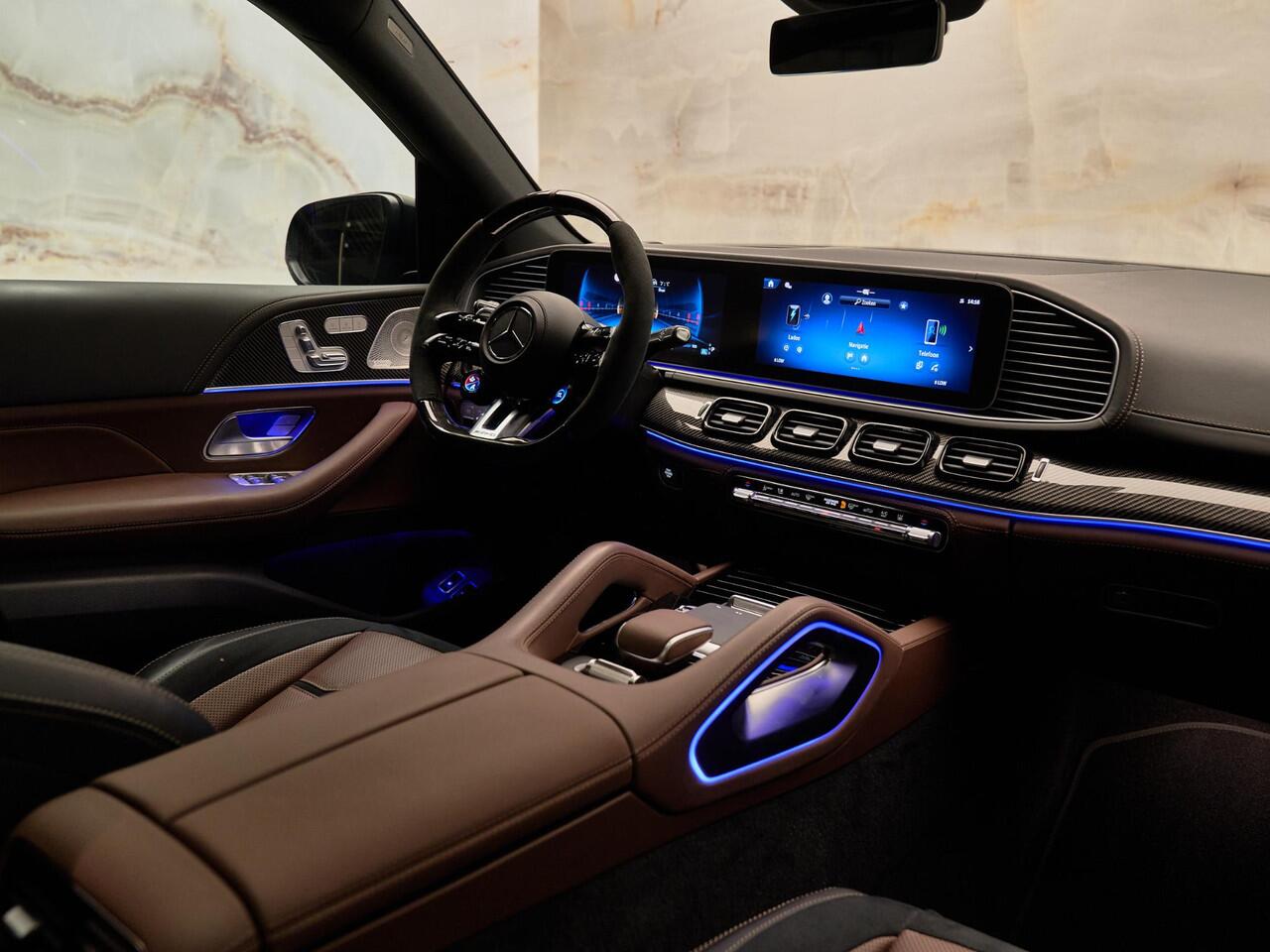 Mercedes-Benz GLE-KLASSE AMG 53 Hybrid 4Matic+, pano, 22", luchtv., Burmester, HUD, ACC, memory, 360 camera, keyless, privacy