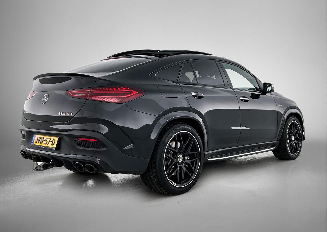 Mercedes-Benz GLE-KLASSE Coupé Mercedes-AMG 53 Hybrid 4MATIC+ Premium Plus Nightpakket | Panoramadak | Trekhaak | Alarm | Airmatic | Distronic | 360° Camera | Memory | Burmester® | Inclusief 24 maanden Mercedes-Benz Certified garantie voor Europa.
