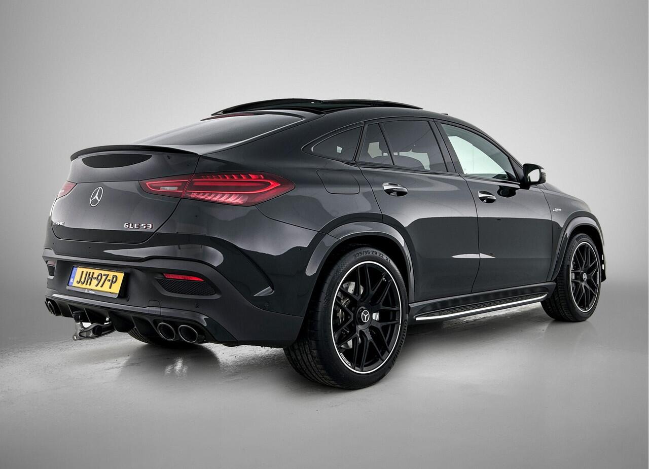 Mercedes-Benz GLE-KLASSE Coupé Mercedes-AMG 53 Hybrid 4MATIC+ | Trekhaak | Panoramadak | Alarm 3 | Burmester® | 22 Inch AMG Velgen | Memory Voorstoelen | 360°-Camera. Inclusief 24 maanden MB Certified garantie voor Europa.