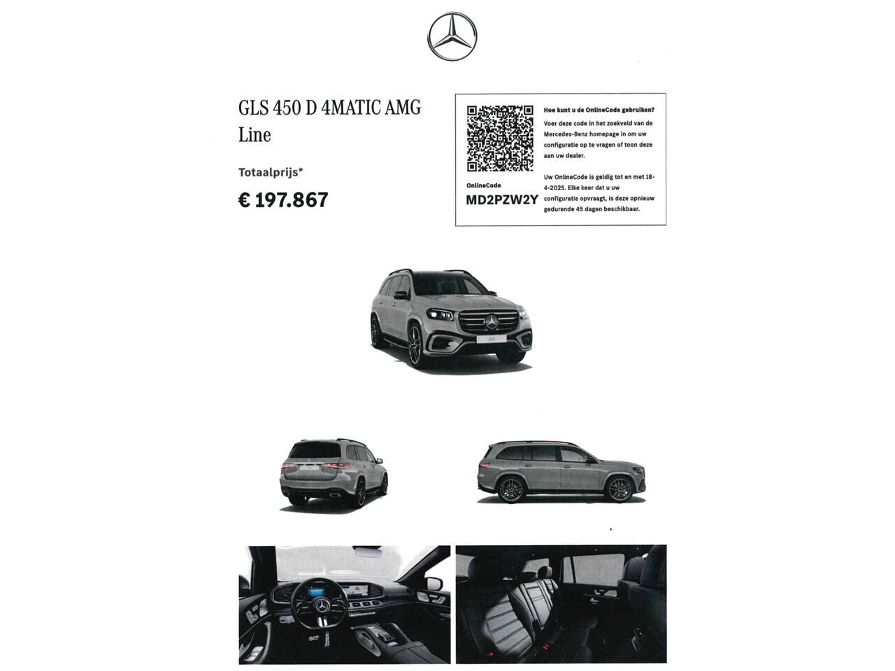 Mercedes-Benz GLS-KLASSE GLS 450 d 4MATIC AMG Line | Compleet | 23 inch