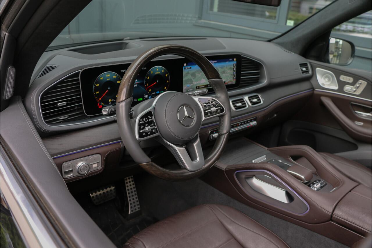 Mercedes-Benz GLS-KLASSE 580 4MATIC+ AMG | Full Option | 7-Persoons | ACC | 360 Camera | Burmester | Lane & Side Assist | E.TH 3300kg | Achterasbesturing | Head Up | Luchtvering | 23" | Treeplanken | 490PK | Apple & Android Carplay | Dealer Onderhouden.