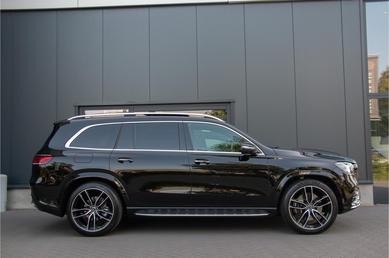 Mercedes-Benz GLS-KLASSE 580 4MATIC+ AMG | Full Option | 7-Persoons | ACC | 360 Camera | Burmester | Lane & Side Assist | E.TH 3300kg | Achterasbesturing | Head Up | Luchtvering | 23" | Treeplanken | 490PK | Apple & Android Carplay | Dealer Onderhouden.