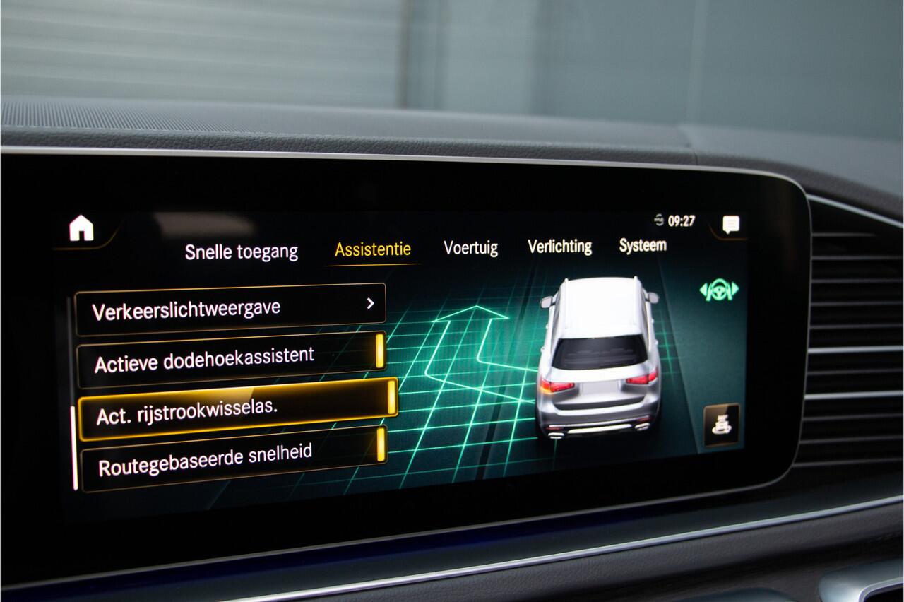 Mercedes-Benz GLS-KLASSE 580 4MATIC+ AMG | Full Option | 7-Persoons | ACC | 360 Camera | Burmester | Lane & Side Assist | E.TH 3300kg | Achterasbesturing | Head Up | Luchtvering | 23" | Treeplanken | 490PK | Apple & Android Carplay | Dealer Onderhouden.