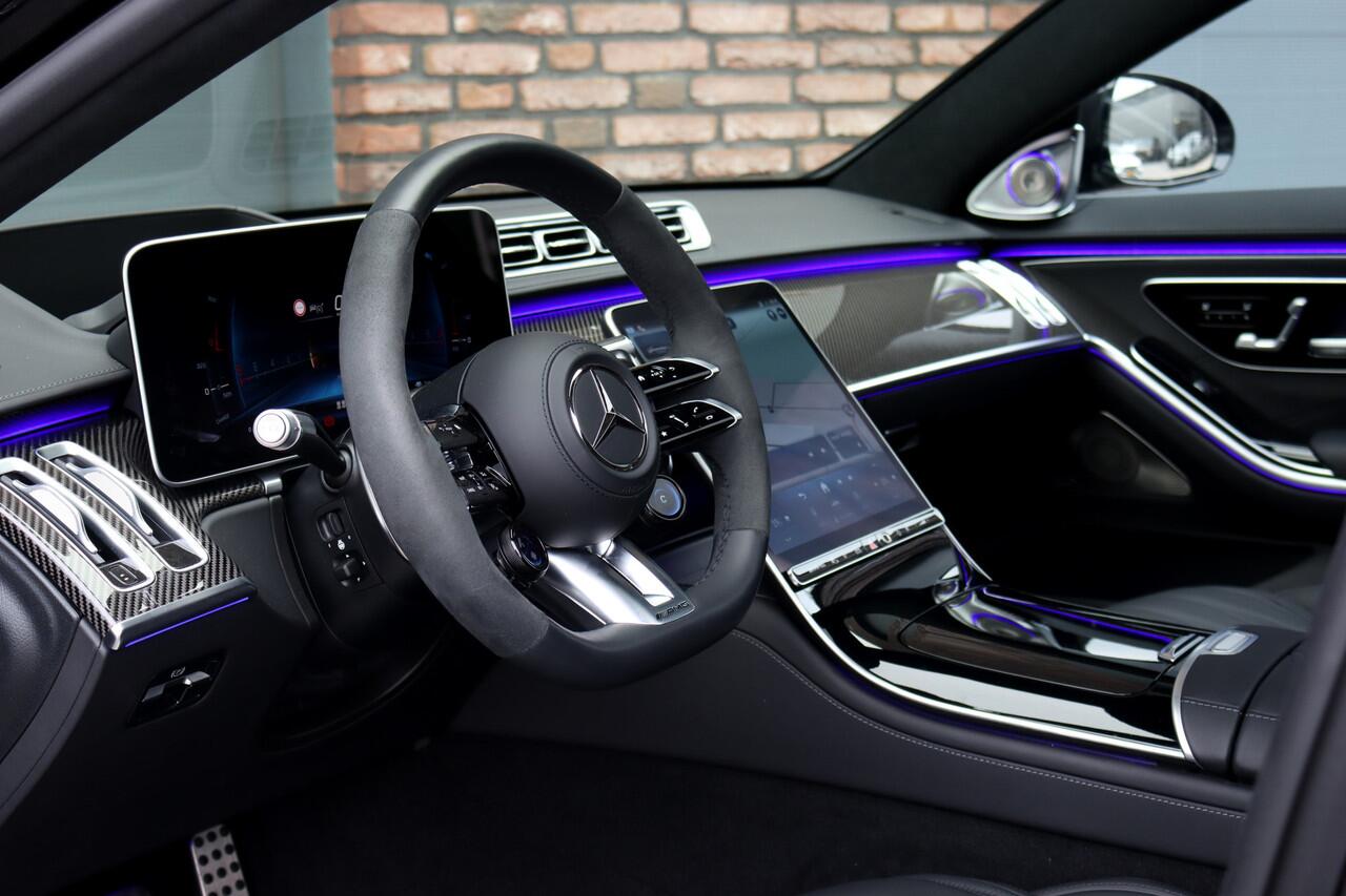 Mercedes-Benz S-KLASSE AMG 63 S E Performance Aut9 | 802pk | Achterasbesturing | Distronic+ | Carbon | HUD | Chauffeurspakket | Entertainmentpakket Achter | Stoelventilatie V+A | Vlakkenverwarming | Zonweringspakket |