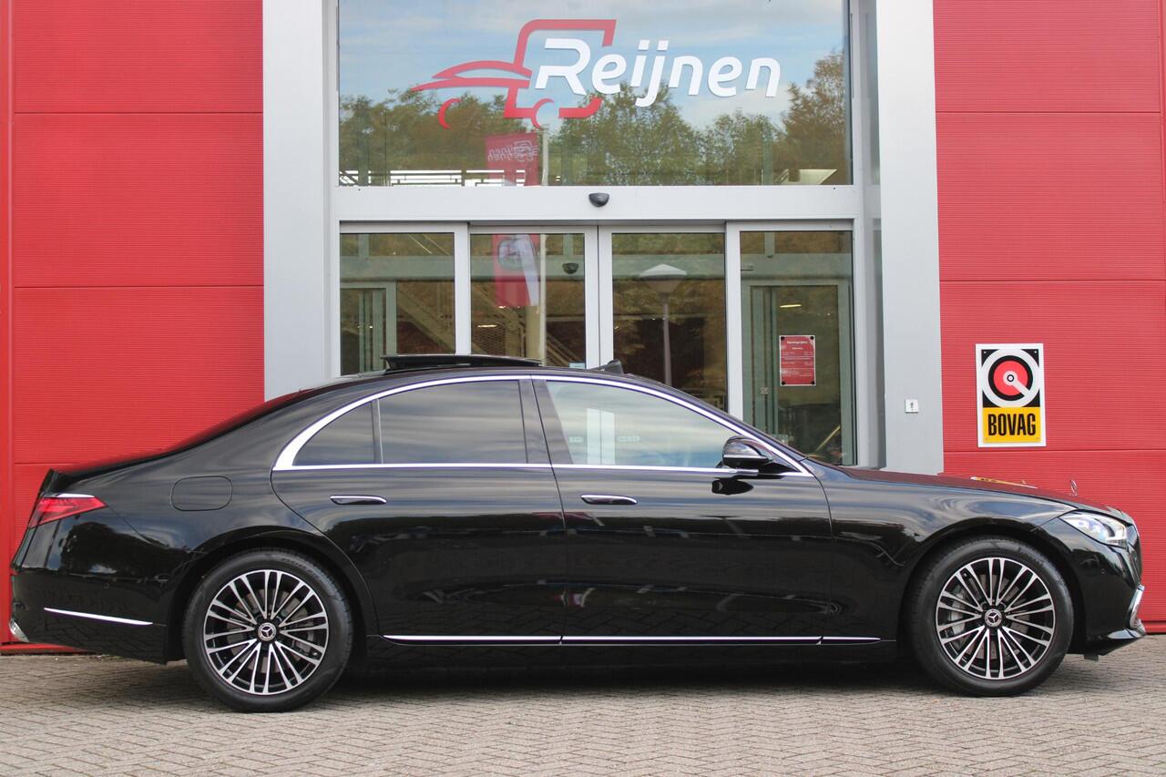 Mercedes-Benz S-KLASSE 580e 4MATIC AMG LINE 510PK | PANORAMISCH SCHUIF / KANTELDAK | 360° CAMERA | BURMESTER PREMIUM AUDIO | NAPPA LEDEREN BEKLEDING | VOORSTOELEN ELEKTRISCH VERSTELBAAR MET GEHEUGEN | VOORSTOELEN EN ACHTERBANK GEVENTILEERD / VERWARMD | MBUX AUGMENT REALITY NAVI