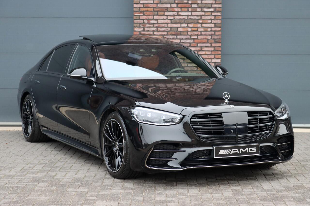 Mercedes-Benz S-KLASSE 580 e 4MATIC Lang AMG Line | Airmatic | Distronic+ | Chauffeurspakket | Memory | Stoelventilatie V+A | Burmester | Soft-Close | Digital Light | Vlakkenverwarming | HUD | Zonweringspakket |